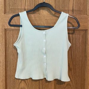 mint colored cropped tank